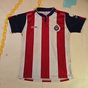 Chivas Guadalajara Mens M Adidas Tecate Soccer Jersey Futbol Stripe Mexico 19x26